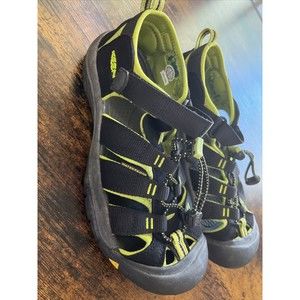 Keen Newport H2 Sandals Boys 5 Womens 6.5 Hiking Waterproof Shoes Black Green